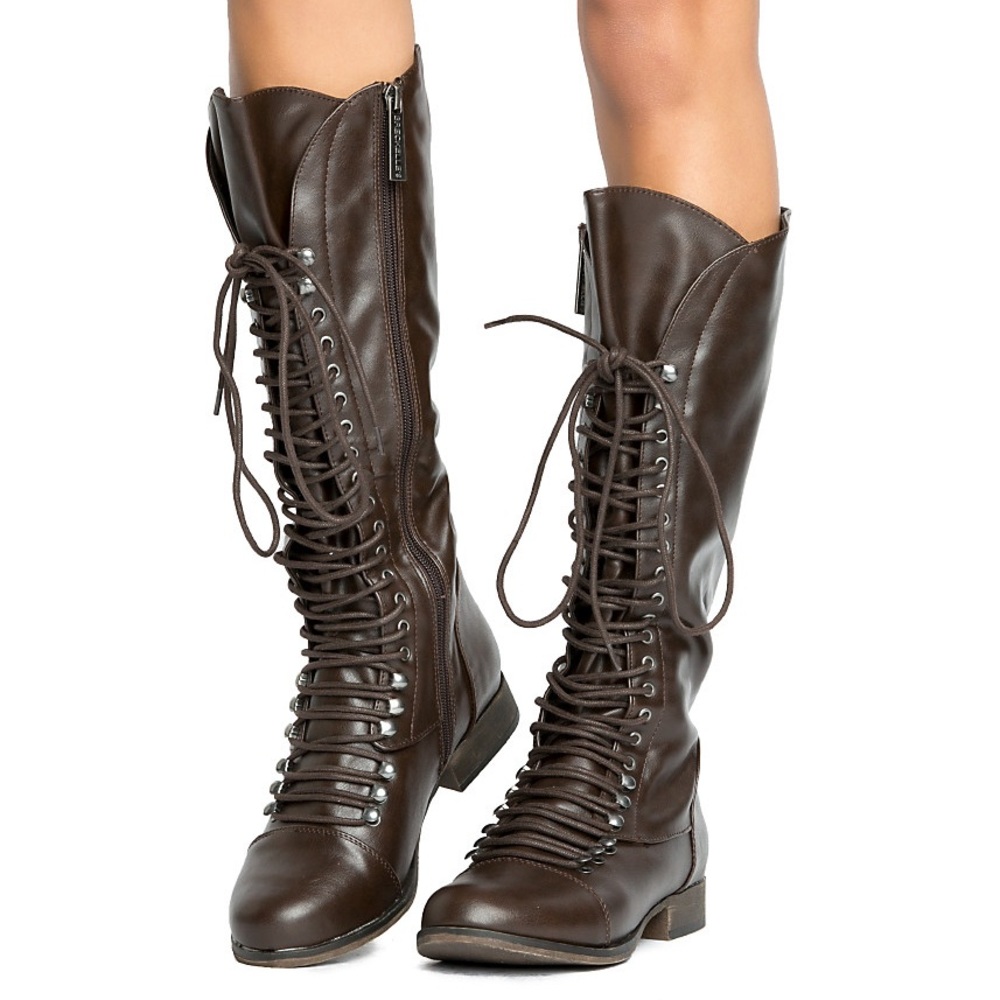 Brown Combat Boots
